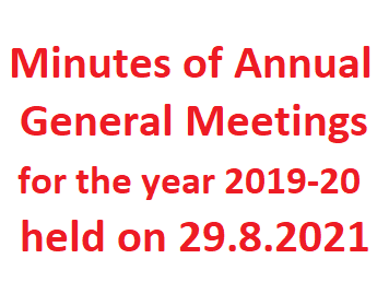 Minutes of The Annual General Meetings – FY 2019/20